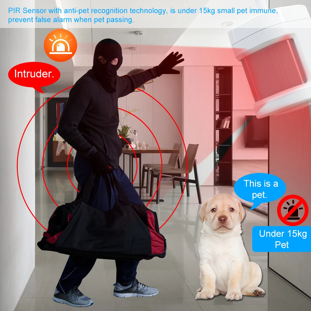 Tuya система сигнализации с беспроводным дверной звонок открытый сигнал хост