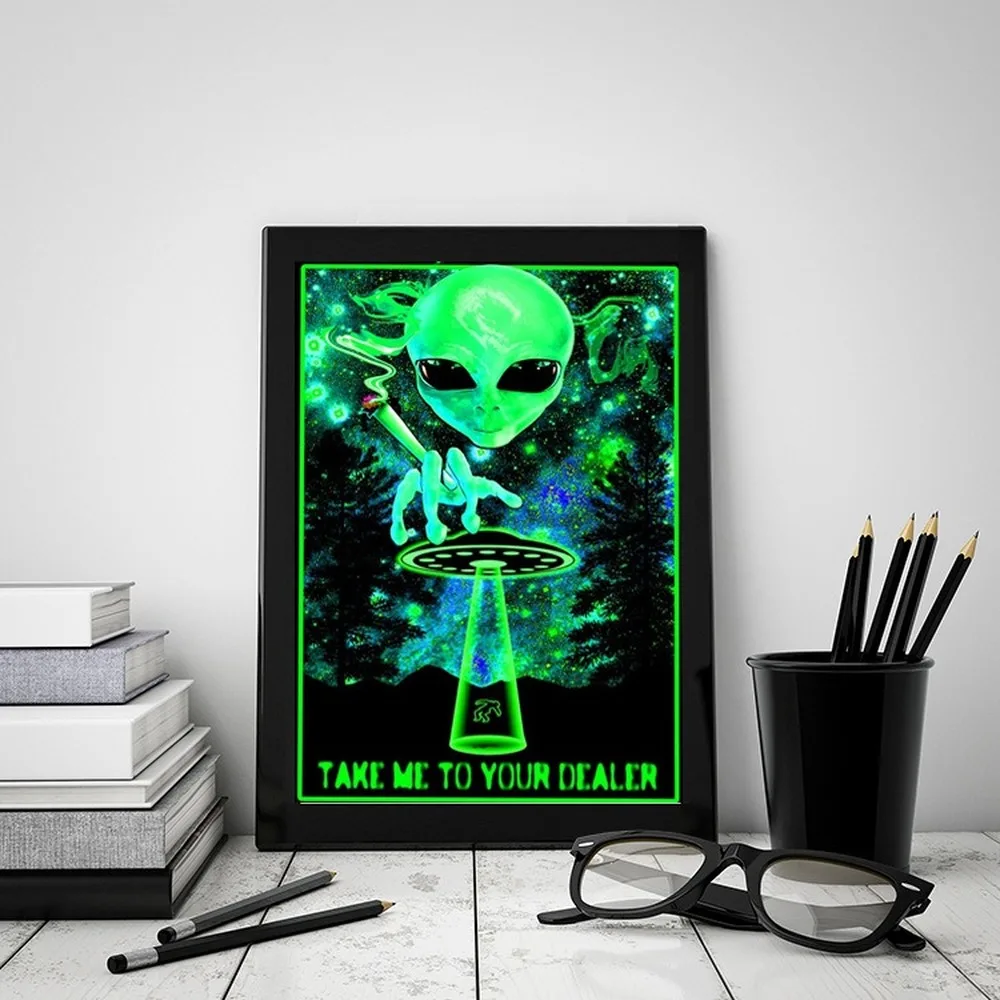 Постер с психоделическим принтом в виде черепа европейском и американском стиле