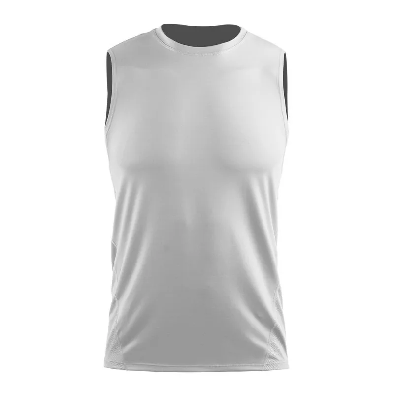 Майка мужская компрессионная для фитнеса быстросохнущая без рукавов | Спорт и