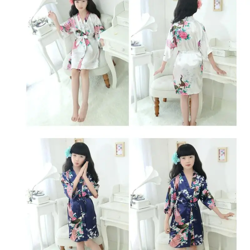 

Kids Baby Girl Silk Nightdress Pajamas Sleeping Clothing 9colors