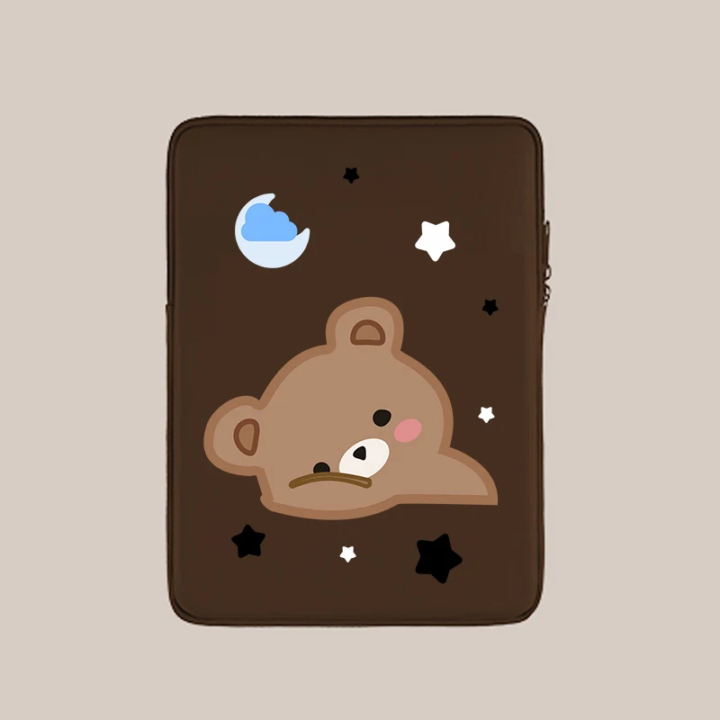 

ipad pouch 11inch women cute cartoon bear 12.9 pro11 air4 10.9 10.8 air3 10.5 10.2 9.7 air1/2 8th 7th tablet sleeve case bag