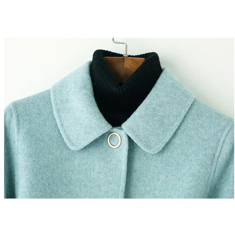 

Double-faced Cashmere Coat Women's Fashion Korea Slim Long Wool Coat Solid Casual Female Jacket Overcoat 2019 Autumn Winter New