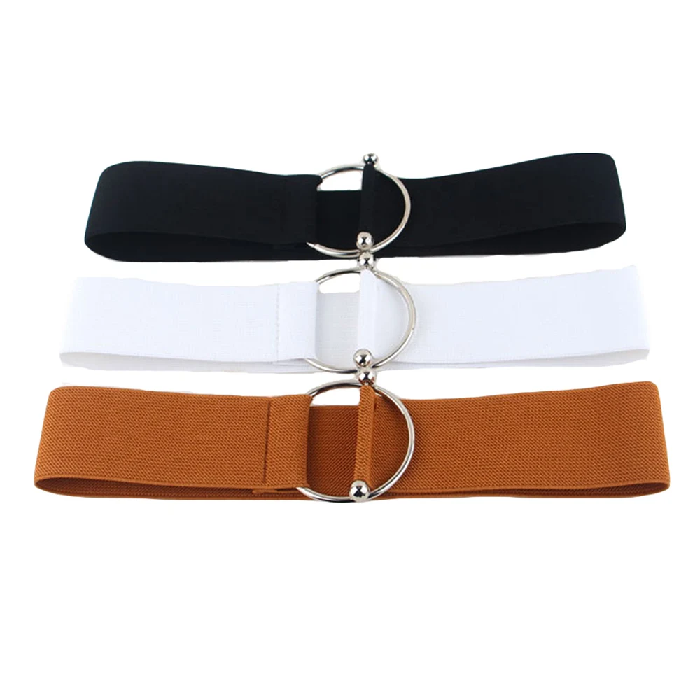 Женский пояс простой Круглый Пряжка эластичный стрейч корсетный пояс|Женские