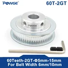 POWGE GT 60 зубьев 2 м 2GT зубчатый шкив отверстие 566. Ремень синхронный для GT2, 35810121415 мм, ширина 610 мм, 60 Зубцов, 60 T