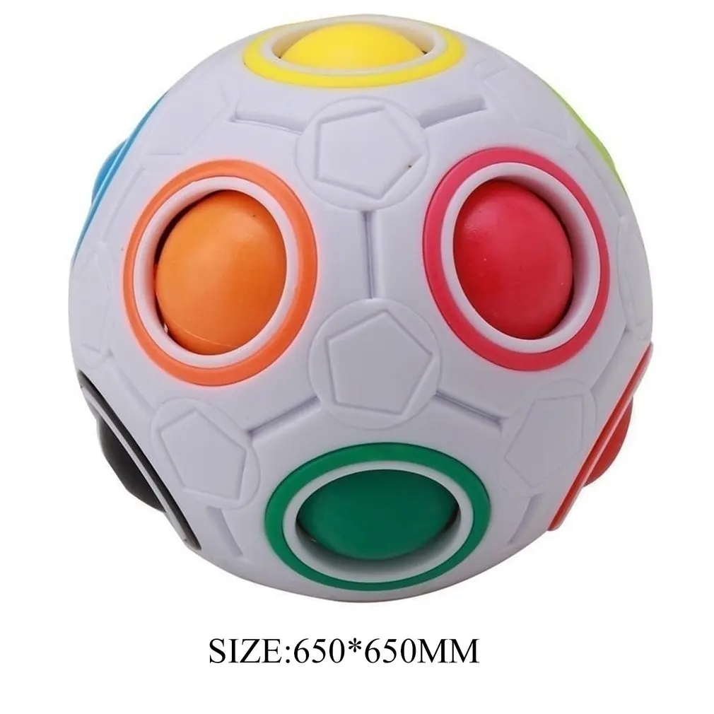 

1pcs Strange-shape Magic Cube Toy Desk Toy Anti Stress Rainbow Ball Football Puzzles Stress Reliever