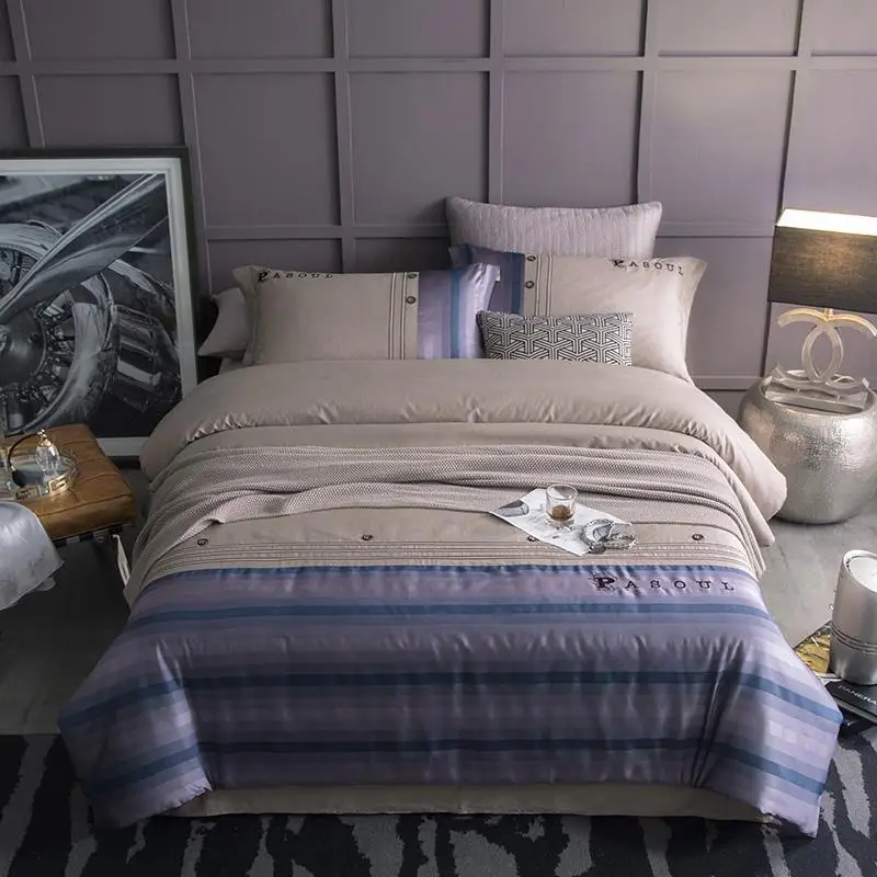 Комплект постельного белья из хлопка и сатина комплект с простыней