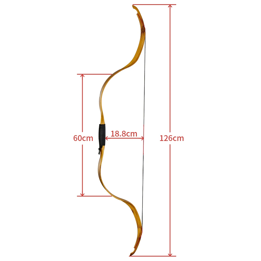 

Archery Recurve Bow Resin Take-down Traditional Bow 25lbs Outdoor Shooting Practice Bow Powerful Hunting Bow