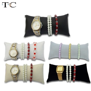 Портативный органайзер для ювелирных изделий, Бархатная подушка для браслета, витрина, подставка, подставка, поднос, подставка, часы, хлопковая Подушка, витрина