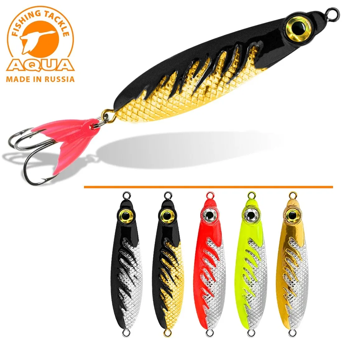 Приманка для рыбалки Lure Spoon AQUA Nerka Fire весом от 8,0 до 28,0 г из качественного металла, искусственный приманка товары для ловли на живца Casting Jigs.