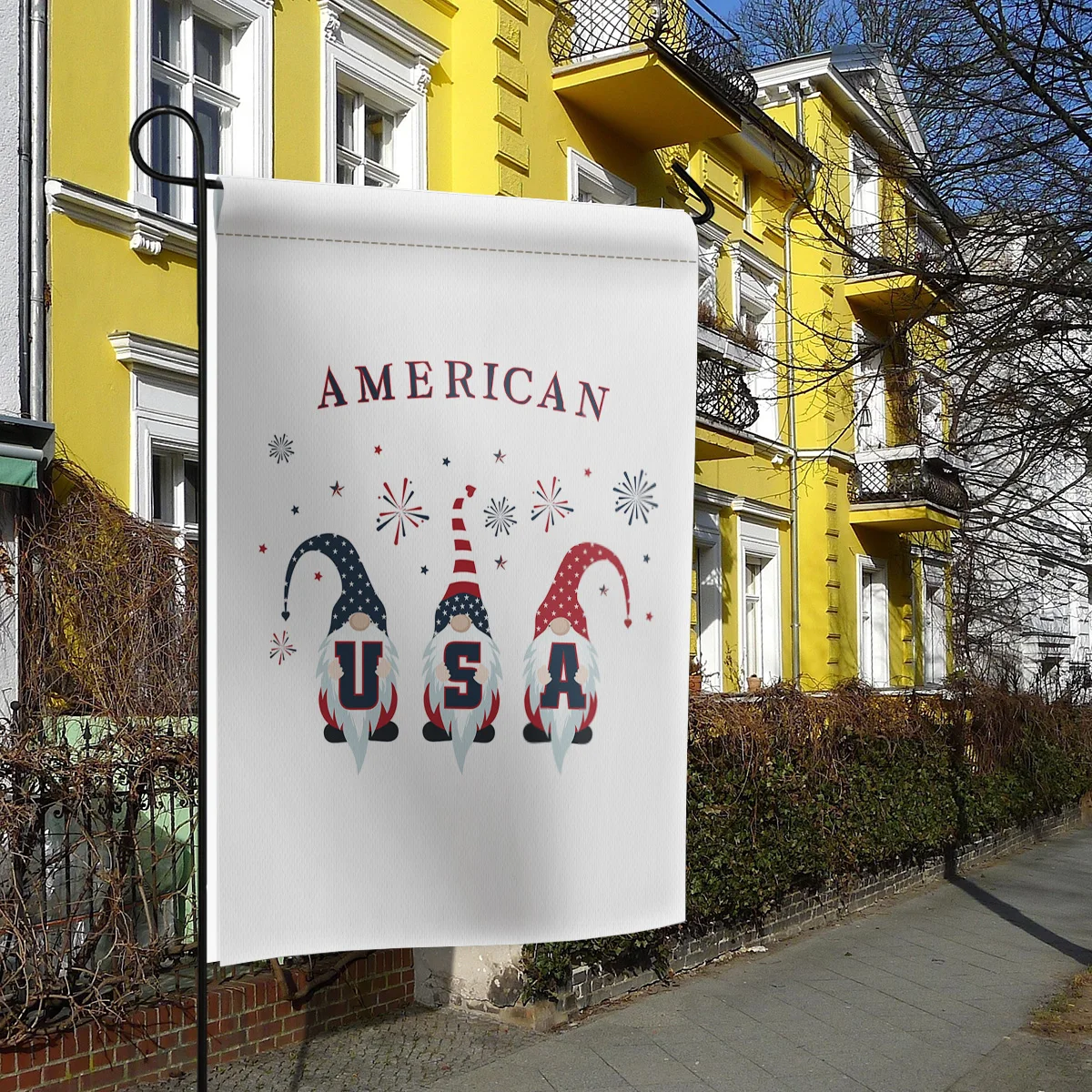 День Независимости карликовая пентаграмма праздник сад флаги дом декор мини ярд