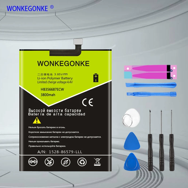 WONKEGONKE 3800 мАч HB356687ECW Аккумулятор для huawei Nova 2 Plus Nova2 2I mate 10 Lite G10 7X BAC AL00 Honor 9I