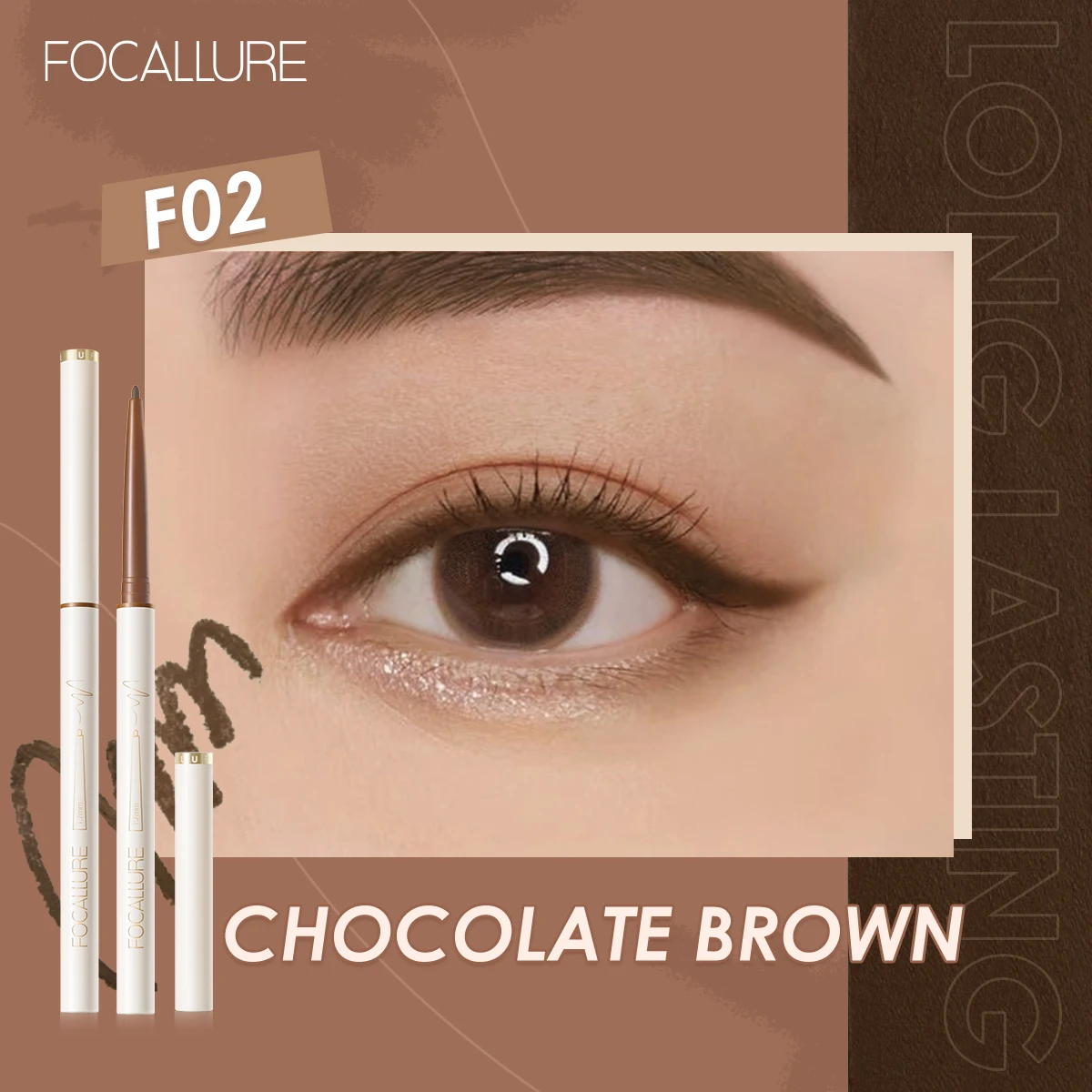 FOCALLURE 5 PCS Makeup Set Korean Style Eyeshadow Palette Waterproof Eyebrow Pencil Lightweight Eyeliner Gel and Velvet Lipstick | Красота и