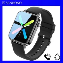  SENBONO Smart Watch Men Women Waterproof Watches Dial Call Smartwatch Full Touch Bracelet Monitor Sport for Apple Xiaomi Huawei
