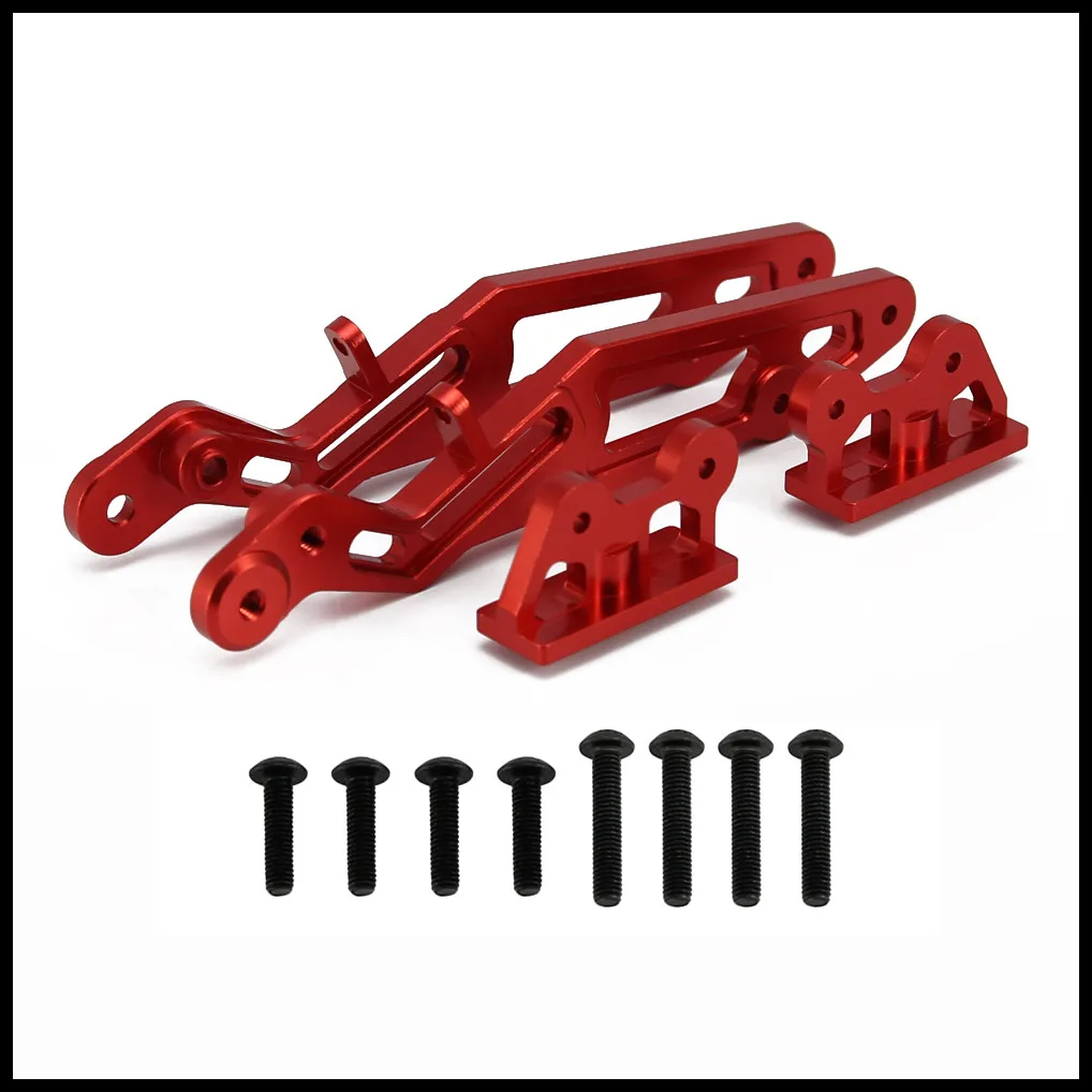 RCAWD-juego de montaje de aler&oacute;n trasero de aluminio para Arrma 1-8, KRATON NOTORIOUS OUTCAST, TALION, TYPHON, coches, piezas de actualizaci&oacute;n-0