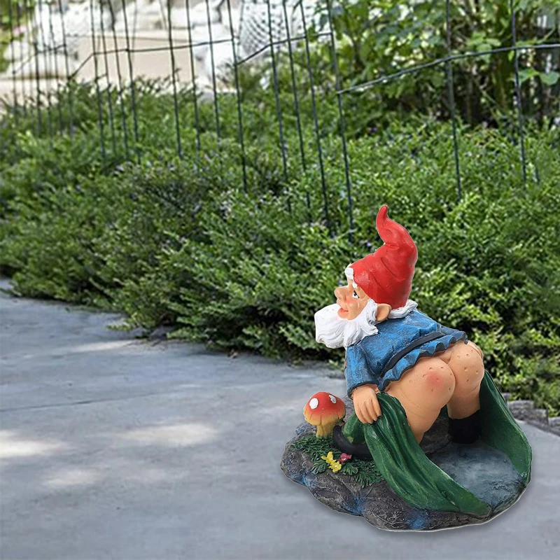 

Gnome Downspout Extender Decoration Resin Garden Gnome Statue Lawn Sculpture Outdoor Decor FPing