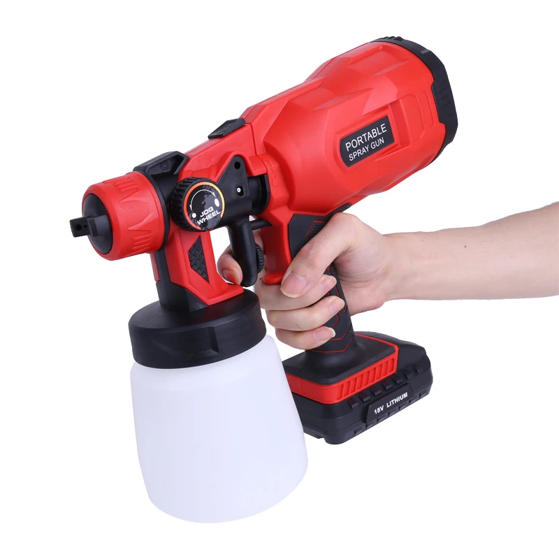 Electric Spray Gun 800ml Household Paint Sprayer TOP Pressure Flow Control Airbrush Easy Spraying Cordless | Инструменты