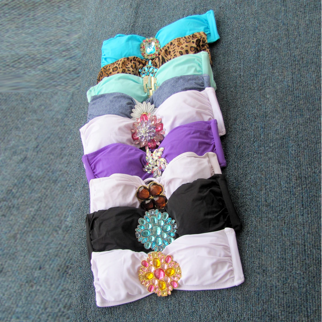 Горячее предложение! Распродажа! Дизайнерский сикрет кристалл алмаз бикини топ