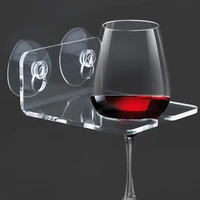 wine glass holder wine glass holder shower bathtub wine accessories bathroom gadgets portable suction cup drink holder 2021