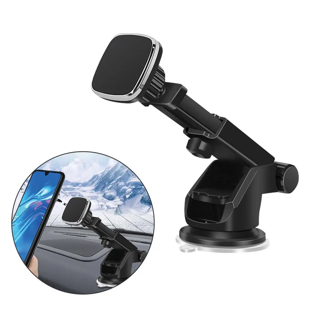 

Sucker Magnetic Dashboard Mount Phone Holder in Car Universal Phone Mount 360 Rotatable Telescopic Auto Phone Stand Holder