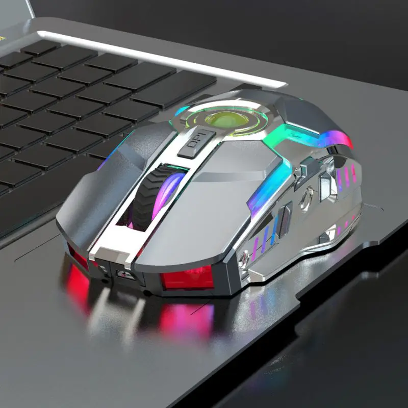 Компьютерный ноутбук 2 4G беспроводная мышь перезаряжаемый RGB Освещение