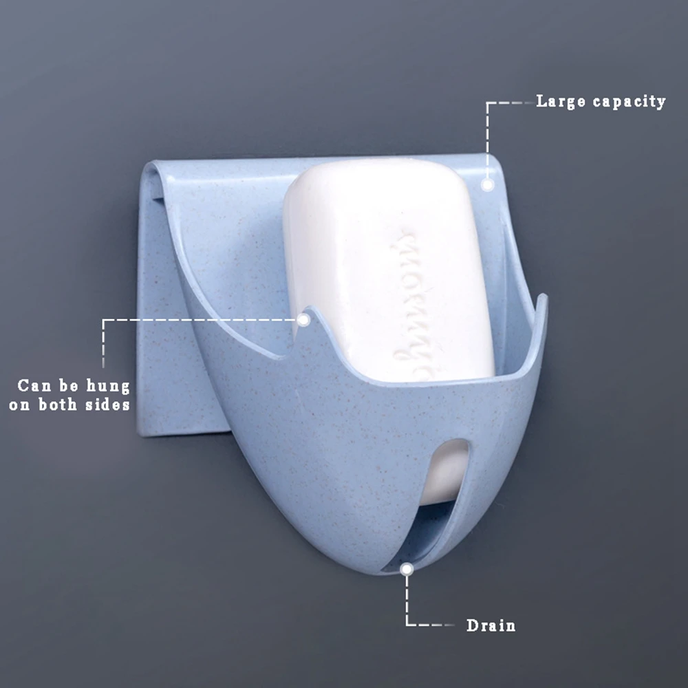 

Практичный дренаж для мыла на присоске, держатель для мыла, органайзер для ванной комнаты, пластиковый лоток, контейнер, настенный, без отве...