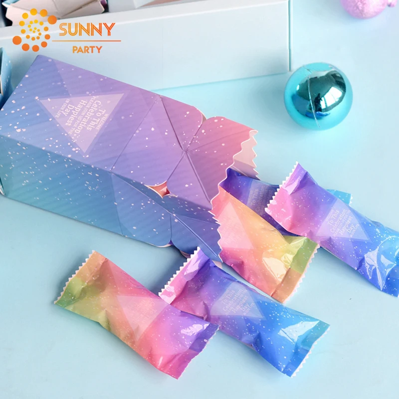 Упаковка для выпечки Подарочная коробка с градиентом Фэнтези синяя розовая