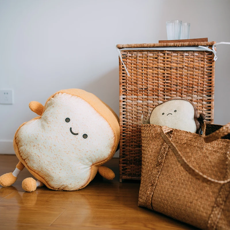 

Toast bread Pillow Slice Bread Cushion Funny Expression Healing Plush Toy Sofa Bedroom Sleeping Pillow Birthday Gift Plush Decor