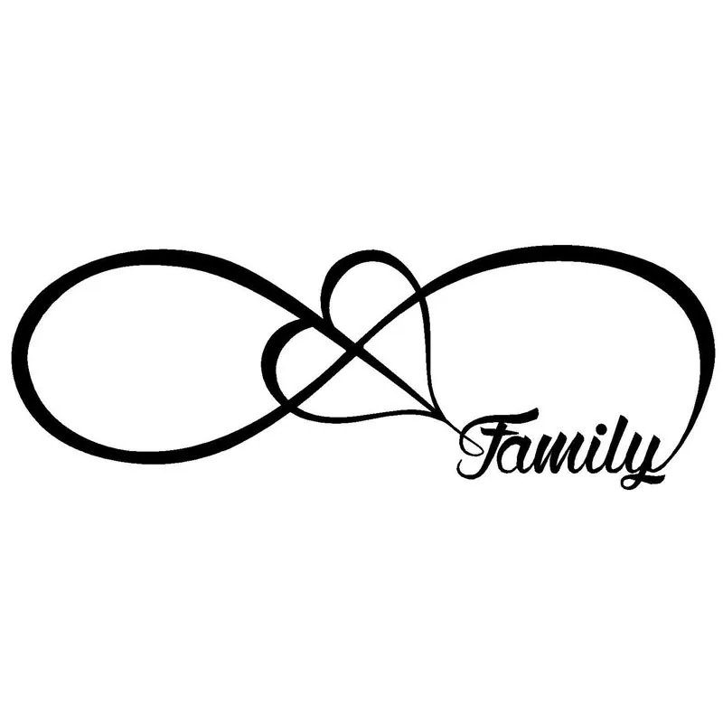 

Creative Car Sticker FAMILY Love Heart Forever Symbol Funny Car Decal Reflective Laser Vinyl Decals 3D Car Styling,20*7CM
