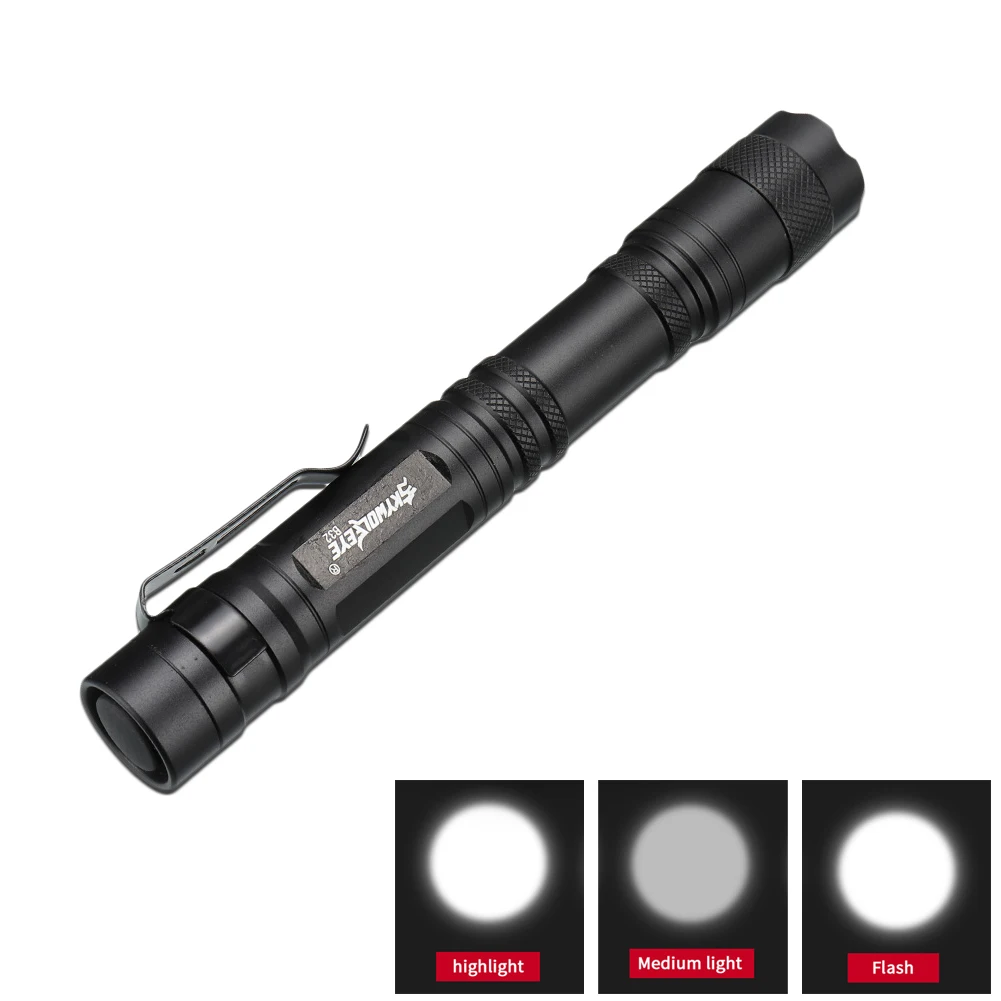 XPE светодиодный фонарик из сплава с зажимом фонарь для ручки водонепроницаемый 3