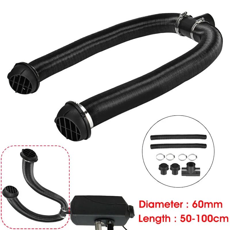 

Duct Heater Duct Pipe For Webasto Diesel 60mm Heater Pipe Hose Air Outlet Vent Clips For Webasto