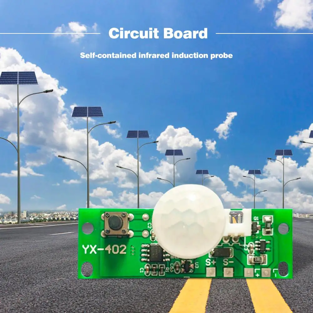 

DIY Kits Solar Night Light Circuit Board Control Sensor Lithium Battery Charger Induction Distance 2-5M Reaction Time 25S