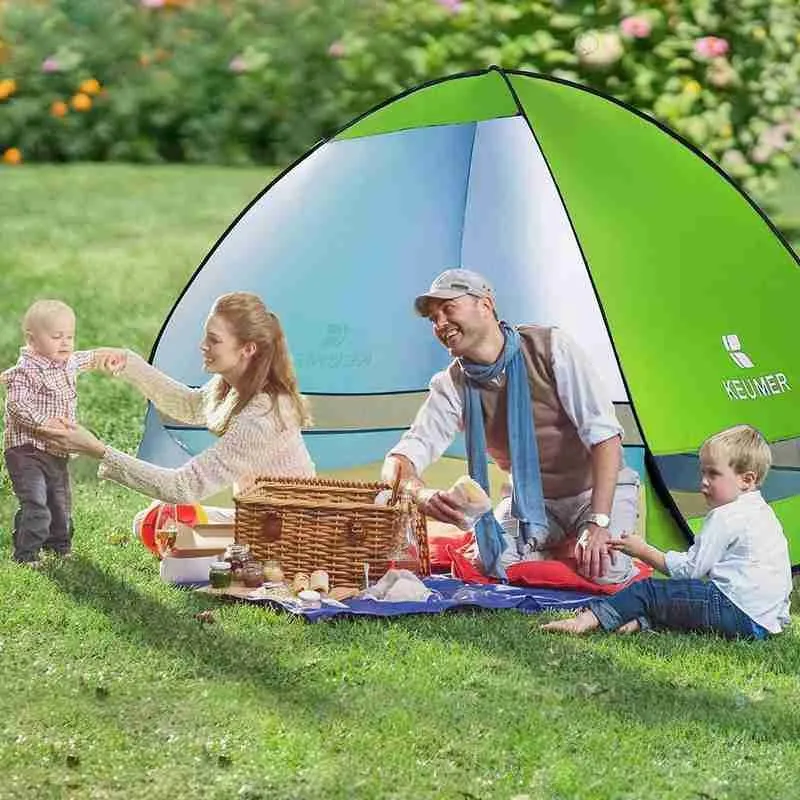 Автоматическая Пляжная палатка Мгновенной Печати тент с защитой от УФ излучения