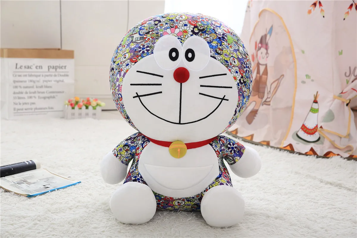 Uniqlo Murakami doraemon кукла красочная jingo кошка плюшевая игрушка супер мягкая синяя Толстая кукла подарок 8 дюймов