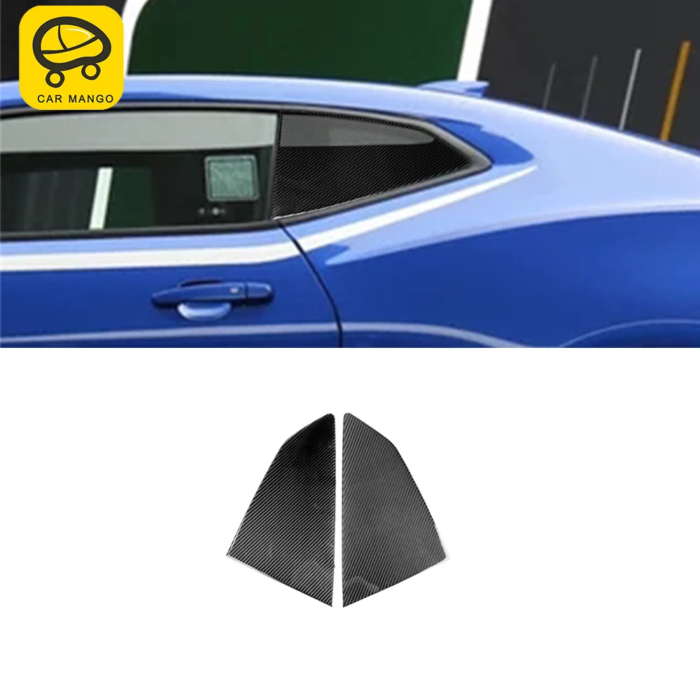 

For Chevrolet Camaro 2016-2021 Carbon Fiber Car Accessories Rear Window Sticker Trim Sunshade Cover Frame Exterior Decoration