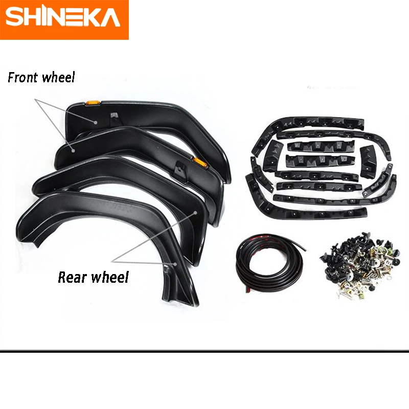 Брызговики SHINEKA для Jeep Wrangler JK 2007- колеса для бровей, брызговики, внедорожные аксессуары для Jeep Wrangler JK