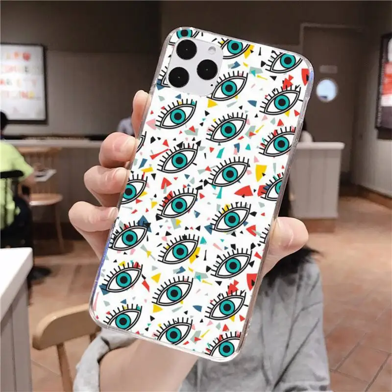 fashion evil eye phone case for iphone 12 11 pro max mini xs max 8 7 6 6s plus x 5s se 2020 xr silicone soft cover free global shipping