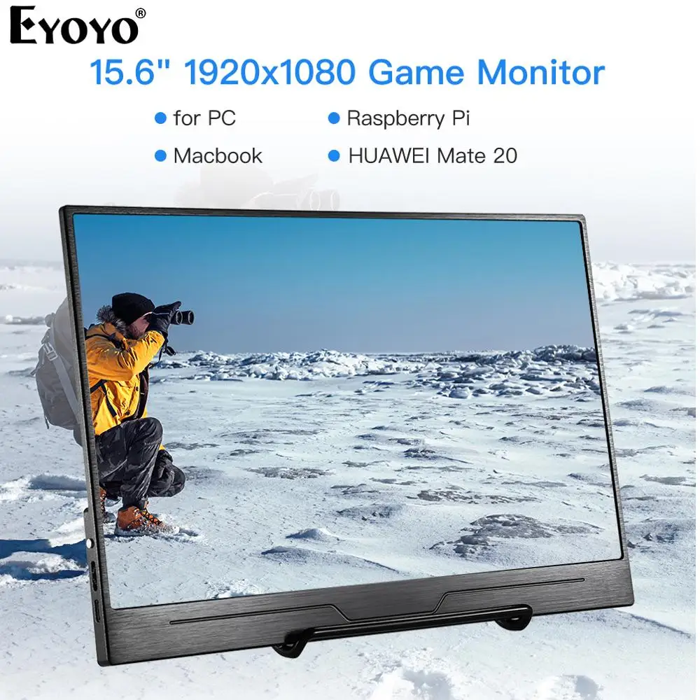 Eyoyo EM15H портативный монитор 15 6 &quotHDMI ЖК экран USB Type C 1920X1080 IPS для raspberry pi PC PS4 ноутбука