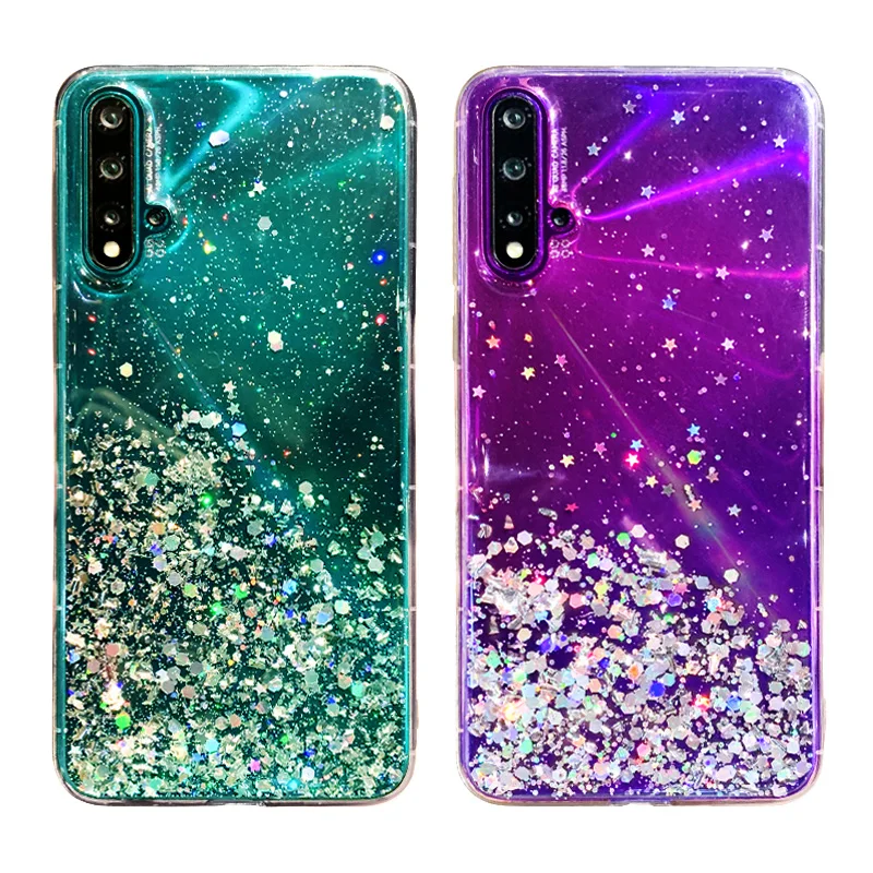 Чехол для Huawei Honor 20 Pro 20s Lite 10 10i V20 9X 9A 9C 9S 8X 8A 8C 8S 7A 7X 7C ТПУ с блестками и звездами |