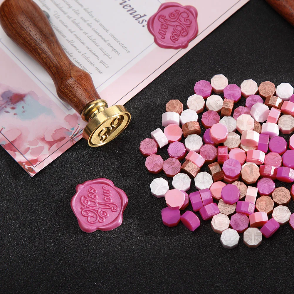 

Wax Seal Stamp Tablet Pill Beads Sealing Wax Pill Grain Vintage Wax Seal Beads for Envelope Wedding 100pcs in Bag