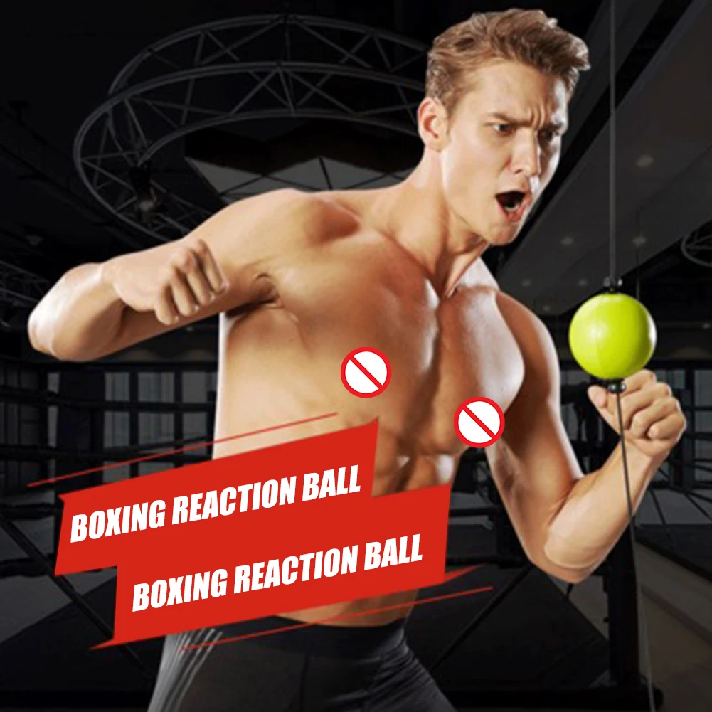 

Спортивный тренировочный мяч для рук и глаз Muay Thai, боксерский мяч с регулируемой скоростью, многофункциональное оборудование для упражнени...