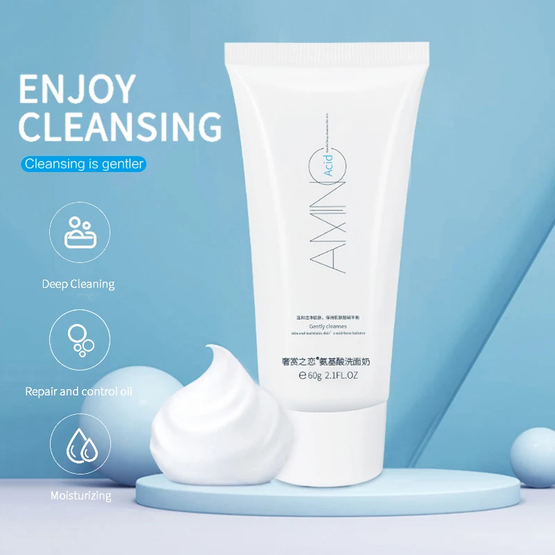 

Amino Acid Face Cleanser Moisturizing Brightening Hydrating Oil Control Nourishing Skin Care Facial Cleaning Tools