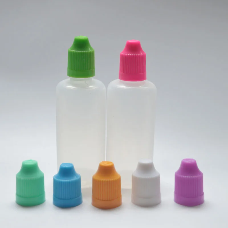 

20pcs Empty PE Plastic Dropper Bottle Refillable Liquid Bottles With Childproof Cap 60ml Soft Vial