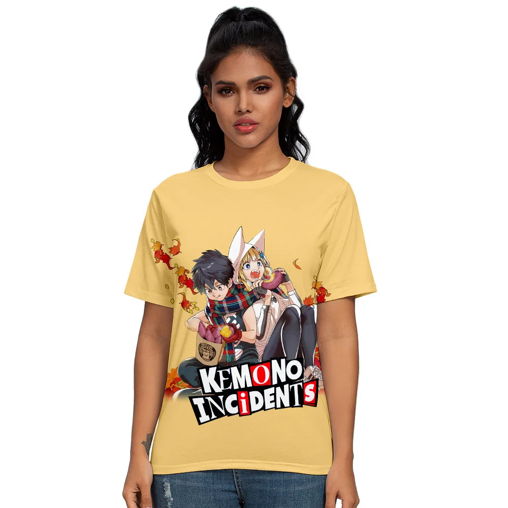

2021 New Summer Men T-Shirt Boys Short Sleeve Casual Oversized T Shirt Harajuku Anime Monster Incident 3D Digital Print Tee Top