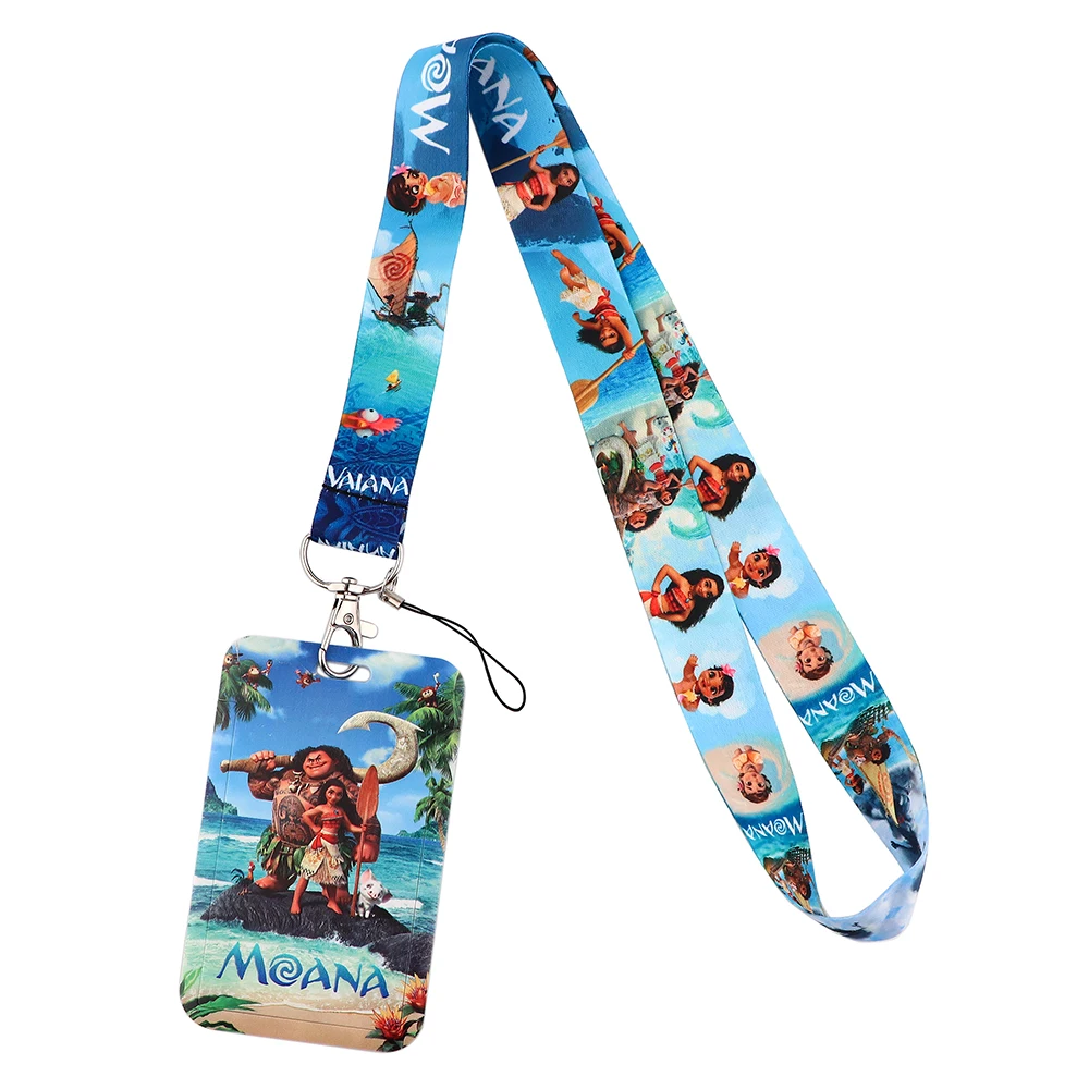 lt1269 moana lanyard for keys chain id card cover pass student mobile phone usb badge holder key ring neck straps accessories free global shipping