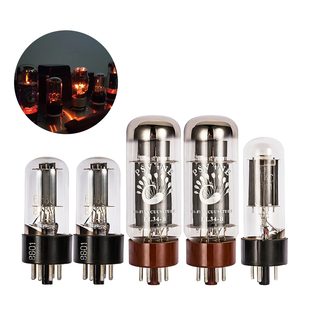 Ламповый усилитель AIYIMA EL34 Bluetooth класса А Электронная трубка Hi Fi звуковые