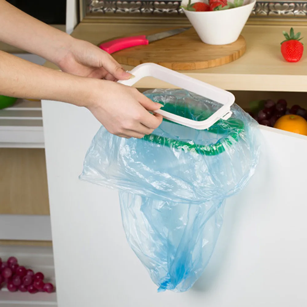 Подвесная стойка для мусора на дверцу шкафа кухонный держатель мусорного пакета