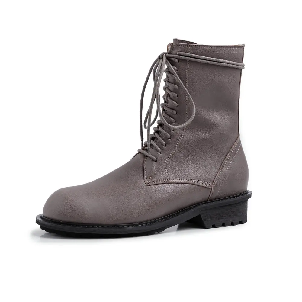 

SKLFGXZY Новинка Осень/Зима 2020 женские сапоги для верховой езды женские сапоги из натуральной кожи европейские бренды ручная работа со шнуровк...