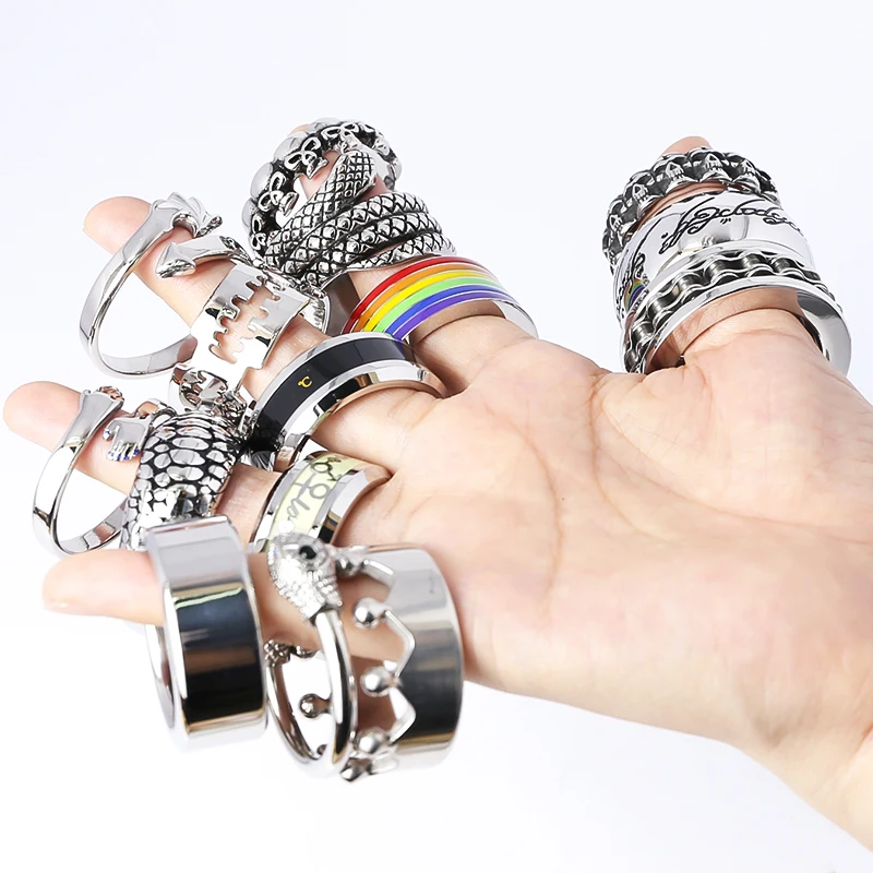 15 шт. высокое качество кольцо для пениса Нержавеющая сталь насадка на пенис