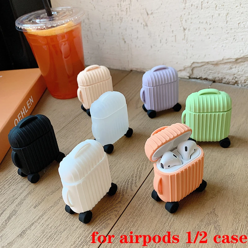 Чехол для AirPods, милый простой мини-бокс, Мультяшные аксессуары, защитный силиконовый чехол, Роскошный чехол для Air pods 2, чехол для наушников, funda