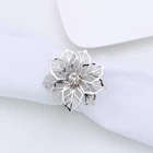 Набор колец для салфеток, 6 шт., с полым держателем салфетка с цветами, изысканные кольца для салфеток, стразы, Thanksgivi